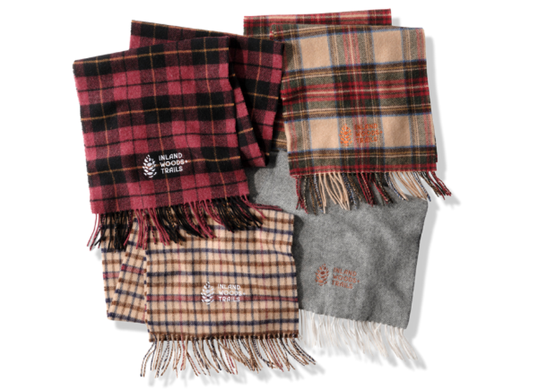 Logo Embroidered Irish Lambswool Scarf