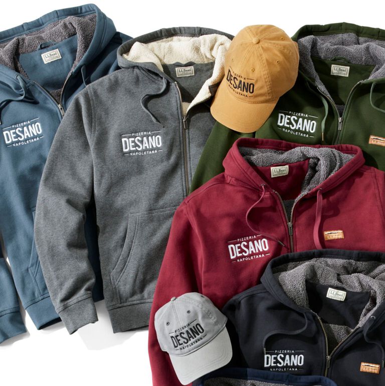 katahdin ironworks fleece lined sweatshirts with embroidered desano logo