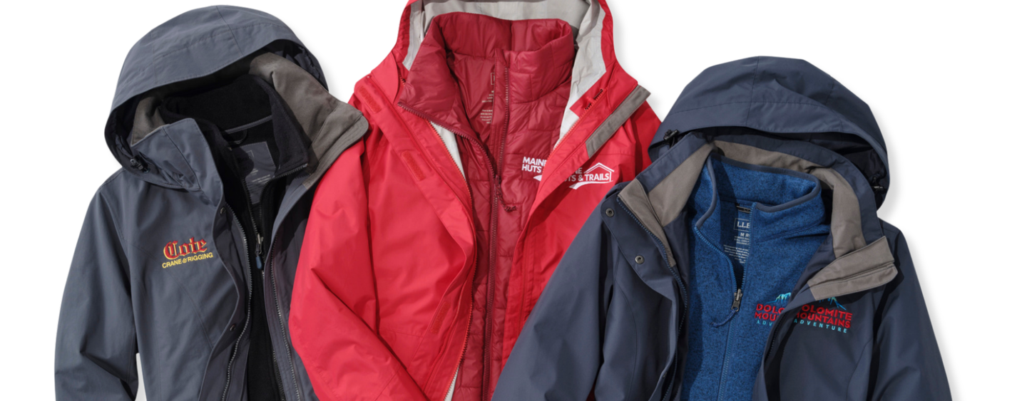 Custom Logo Embroidered 3-in-1 Jackets