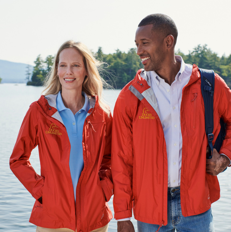 Custom Rain Jackets on Models