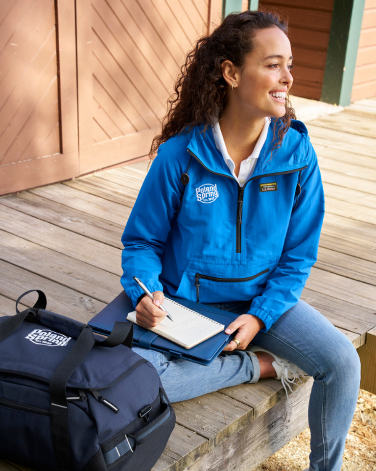 Custom logo embroidered anorak