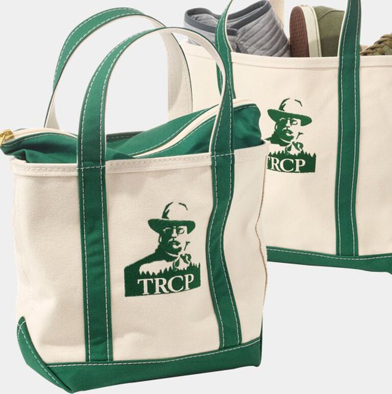 Boat and Totes with logos