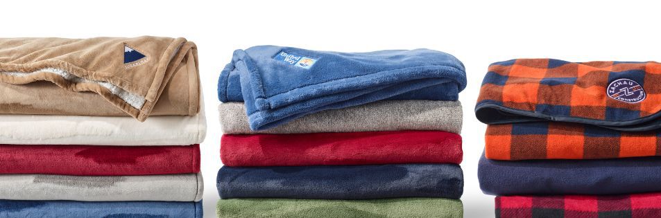 Promotional blankets with logo online