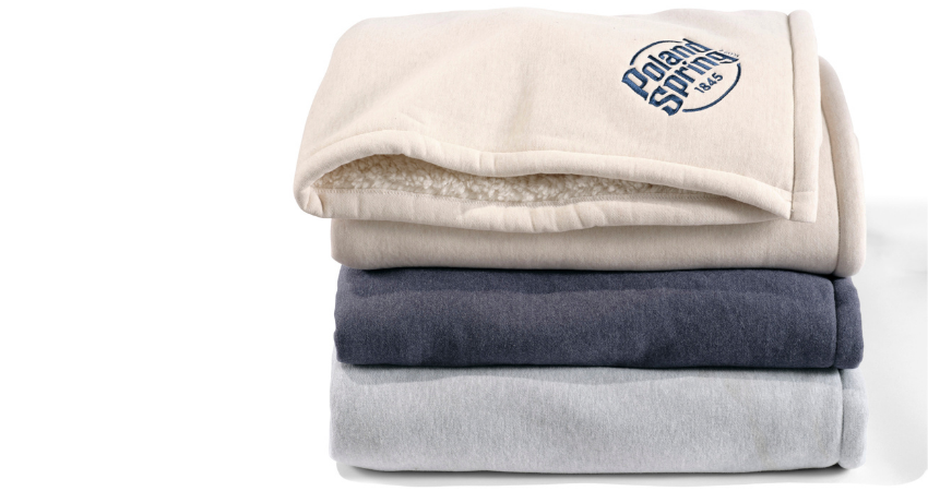 Custom logo embroidered 1912 sweatshirt throw