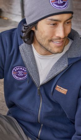 Katahdin Iron Works Fleece-Lined Hoodie in Model