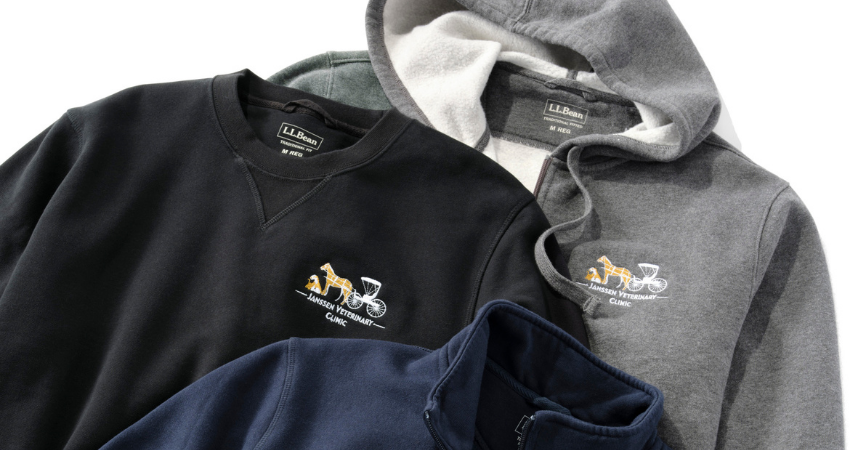 Custom logo embroidered sweatshirts
