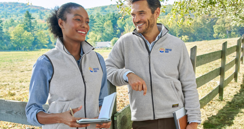 Custom Embroidered Mountain Classic Fleece Vest and Jacket